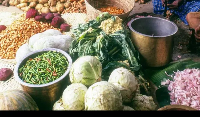 Fresh green vegetables